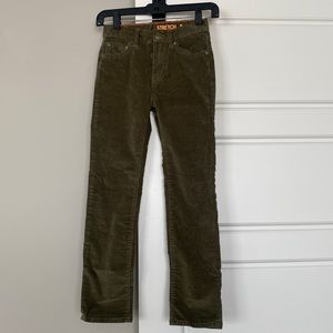 JCrew Crewcuts Boys Olive Green Corduroy Pants